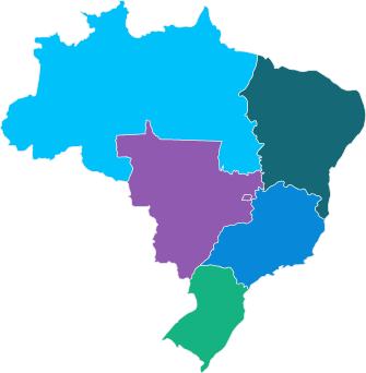Mapa regiões de empresas